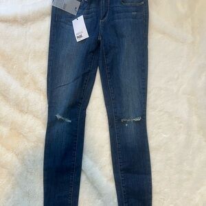 PAIGE Women's Dark Blue Skinny Jeans